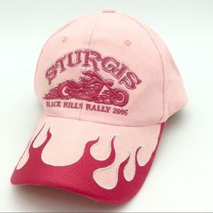HOT LEATHERS Womens Pink STURGIS 2005 Ball Cap Hat